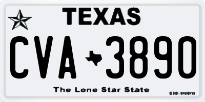 TX license plate CVA3890