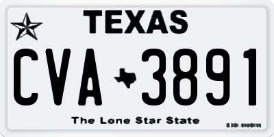 TX license plate CVA3891