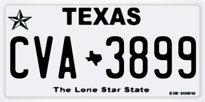 TX license plate CVA3899