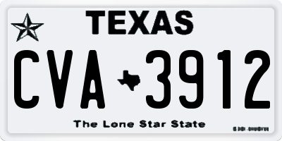 TX license plate CVA3912