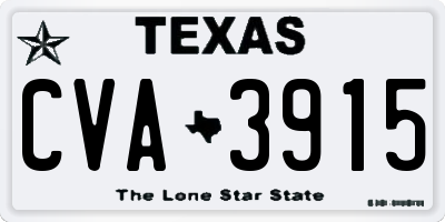 TX license plate CVA3915