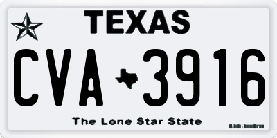 TX license plate CVA3916