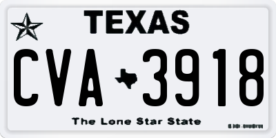 TX license plate CVA3918