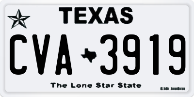 TX license plate CVA3919