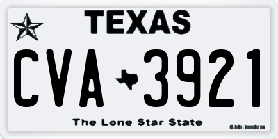 TX license plate CVA3921