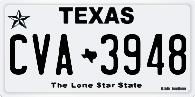 TX license plate CVA3948