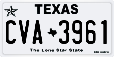 TX license plate CVA3961