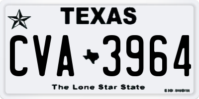 TX license plate CVA3964