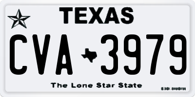 TX license plate CVA3979