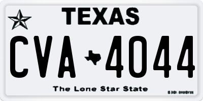 TX license plate CVA4044