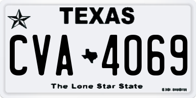 TX license plate CVA4069