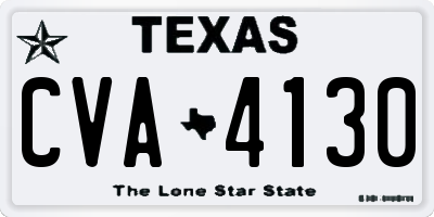 TX license plate CVA4130