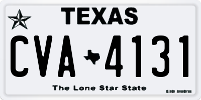 TX license plate CVA4131
