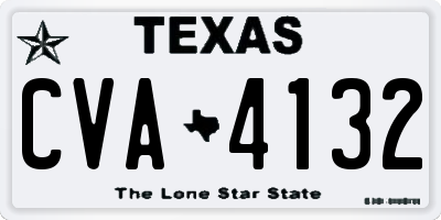 TX license plate CVA4132