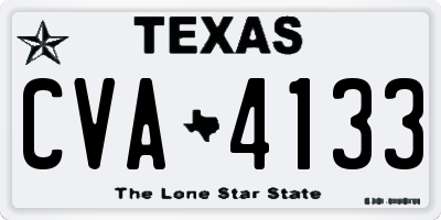TX license plate CVA4133