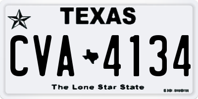 TX license plate CVA4134