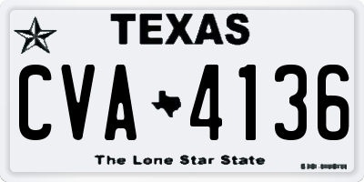 TX license plate CVA4136