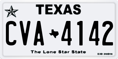 TX license plate CVA4142