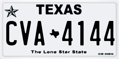 TX license plate CVA4144
