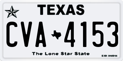 TX license plate CVA4153