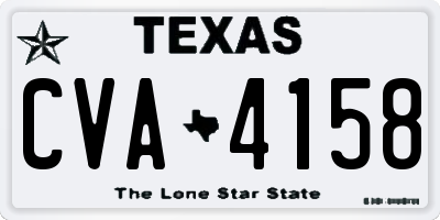 TX license plate CVA4158