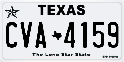 TX license plate CVA4159