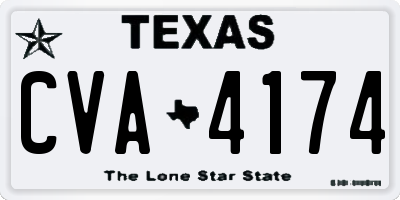 TX license plate CVA4174