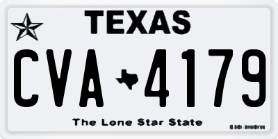 TX license plate CVA4179