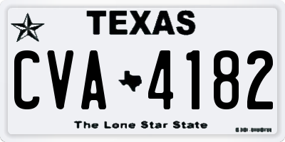 TX license plate CVA4182