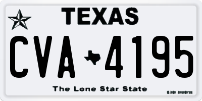 TX license plate CVA4195