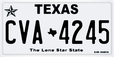 TX license plate CVA4245