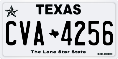 TX license plate CVA4256