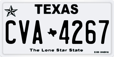 TX license plate CVA4267