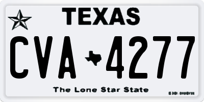 TX license plate CVA4277
