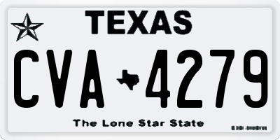 TX license plate CVA4279