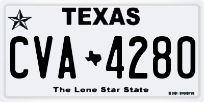 TX license plate CVA4280