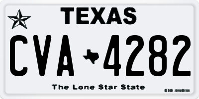 TX license plate CVA4282