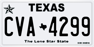TX license plate CVA4299