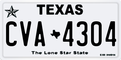 TX license plate CVA4304