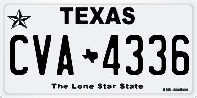 TX license plate CVA4336