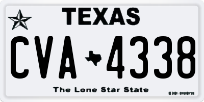 TX license plate CVA4338
