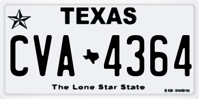 TX license plate CVA4364