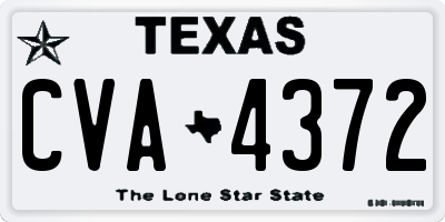 TX license plate CVA4372