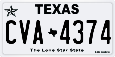 TX license plate CVA4374