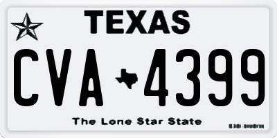 TX license plate CVA4399