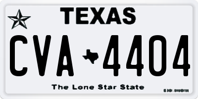 TX license plate CVA4404