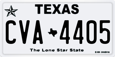 TX license plate CVA4405