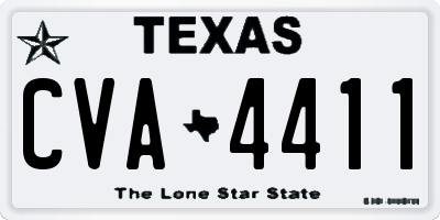 TX license plate CVA4411