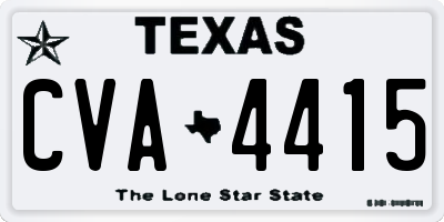 TX license plate CVA4415