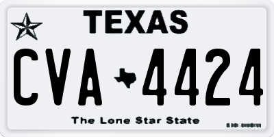 TX license plate CVA4424